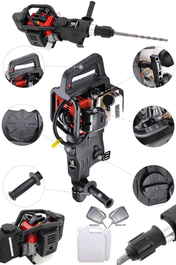 Swazer Benzinli Kırıcı Delici Hilti 1200W  SW-58 1.2Kw - Görsel 2