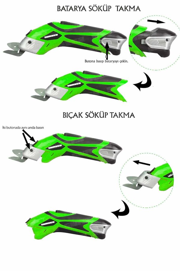 Swazer WBT-4 Çok Amaçlı Kesim Makası Tek Akülü Yedek Bıçaklı - Görsel 5