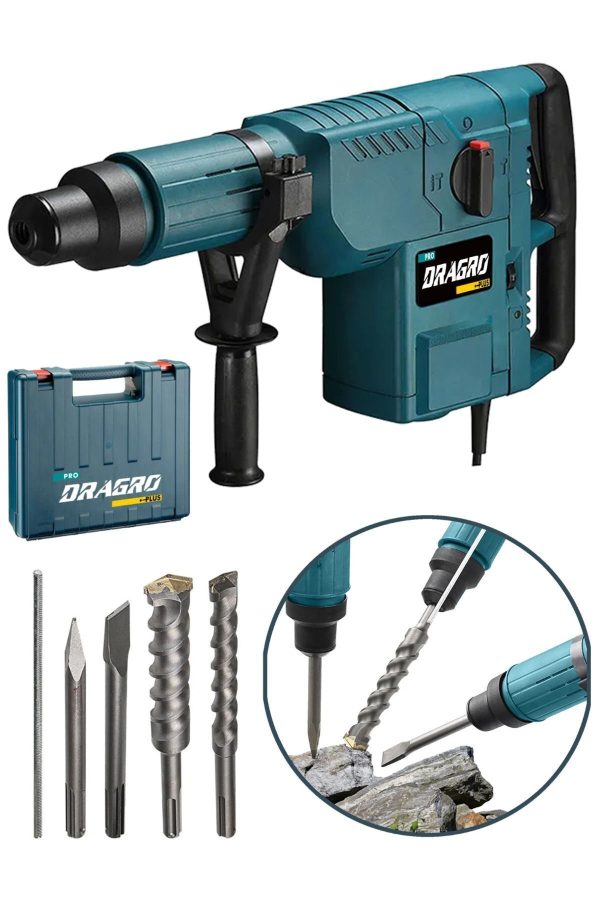 DRAGRO Alman 4200 Turbo X-Series 11 Kg Kırıcı Delici Hilti SDS Max 3 Fonksiyonlu