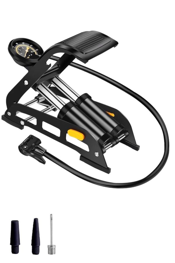 BULLDOZER 890P Çift Piston 160 Psi Bisiklet Motor Tekeri Şişme Havuz El ve Ayak Hava Pompası - Görsel 2