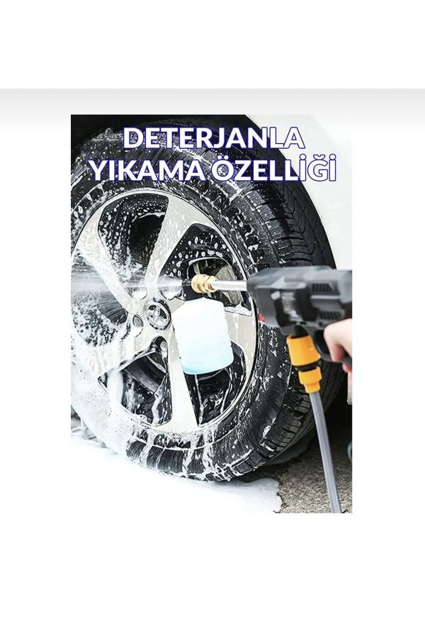 SCHUTZENGER ALMAN 598 Vf 100 Bar Kömürsüz Şarjlı Oto Yıkama Makinesi Çift Akülü Bahçe Yıkama Makinasi - Görsel 6