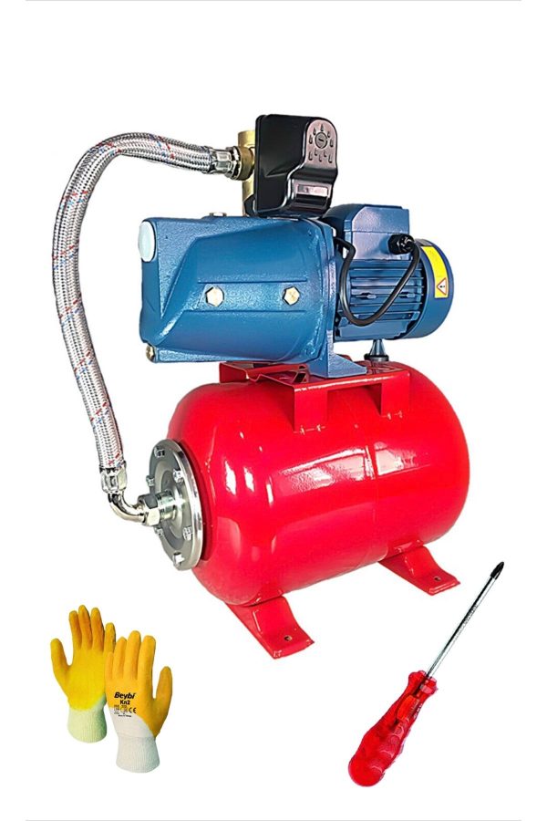 SCHUTZENGER 1.5 Hp 1" Jet Pompalı 24 Litre Tanklı 5 Kat 5 Daireye Yeterli Paket Hidrofor