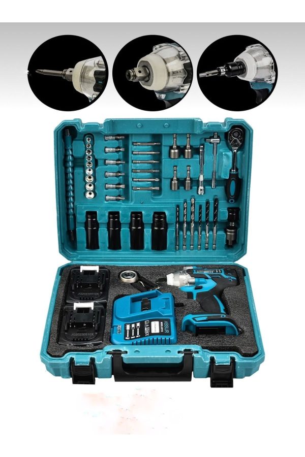 SCHUTZENGER 128VF Professional Somun Bijon Sökme Şarjlı Darbeli Matkap Vidalama Set SETLİ 32 PARÇA - Görsel 3