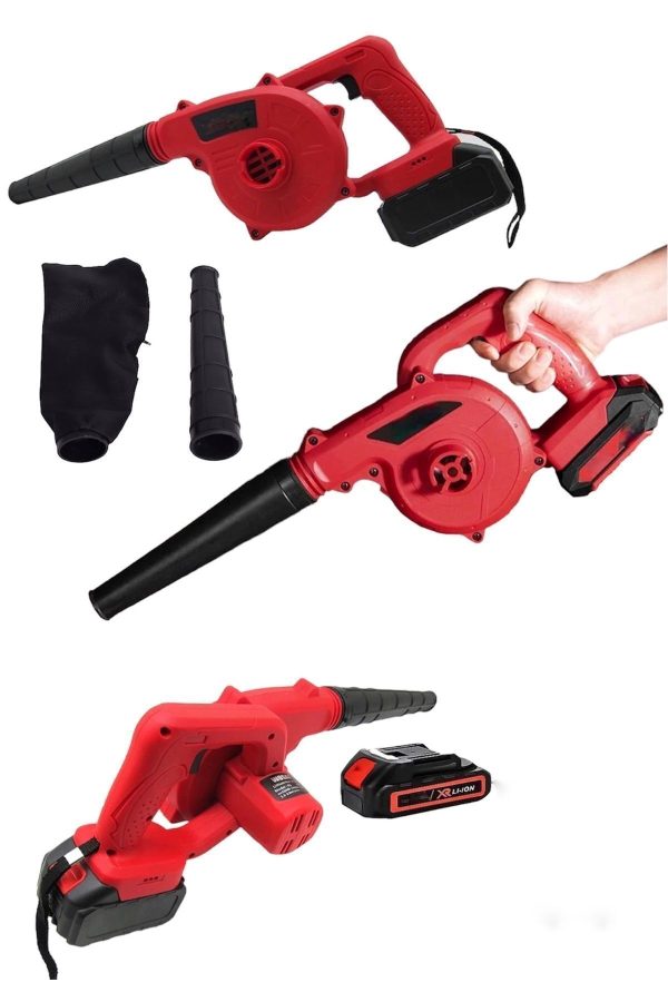 BULLDOZER 128Vf 7 Kademeli Hız Ayarlı Tek Bataryalı Şarjlı Hava Üfleyici Ve Toz Toplayıcı Güç Çekme Makinesi