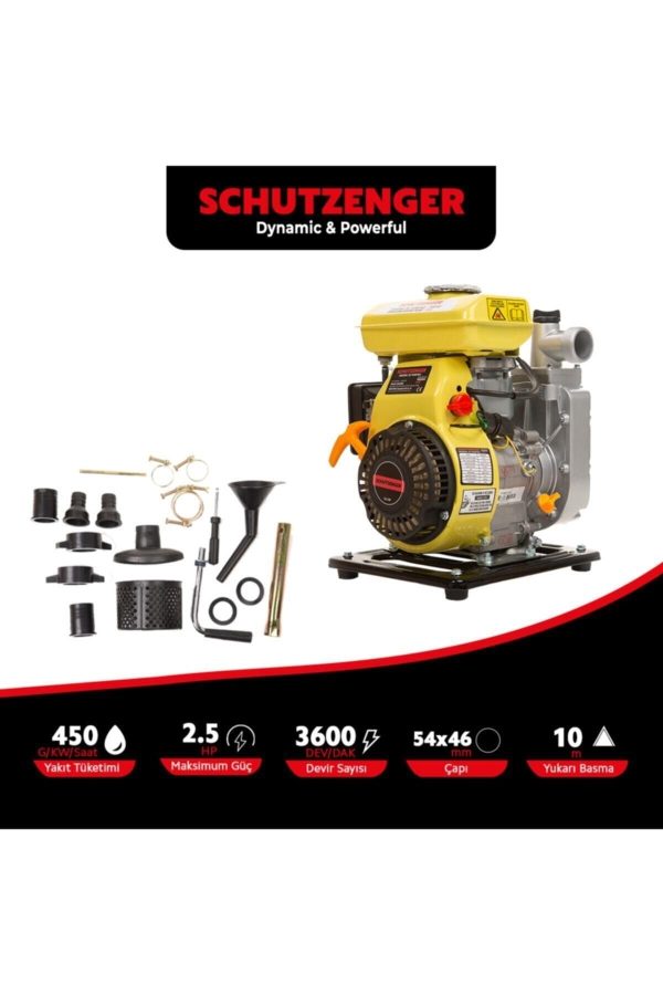 SCHUTZENGER Benzinli Su Pompası Sc-25a 1 Inç 4,5 Hp - Görsel 2