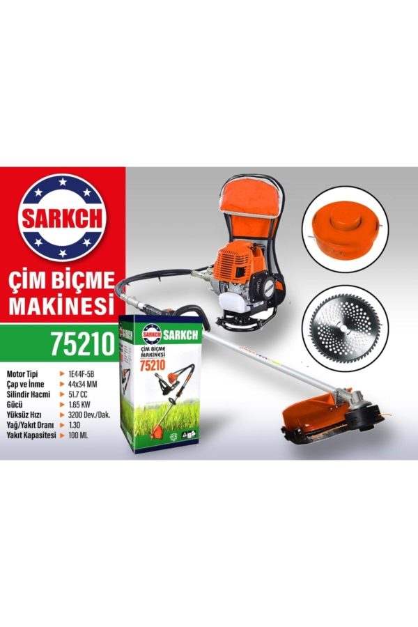 SCHUTZENGER Sarkch 2.5 Hp X-torq Teknology Sırt Tipi Motorlu Ot Biçme Çalı Tırpanı Çim Biçme Makinesi - Görsel 2