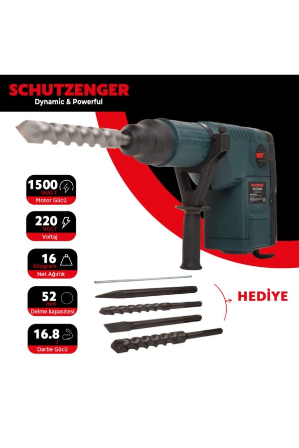 SCHUTZENGER 3 Fonksiyonlu Kırıcı - Delici Hilti S1c-52mm 16 Kg 52mm Sds Max - Görsel 4