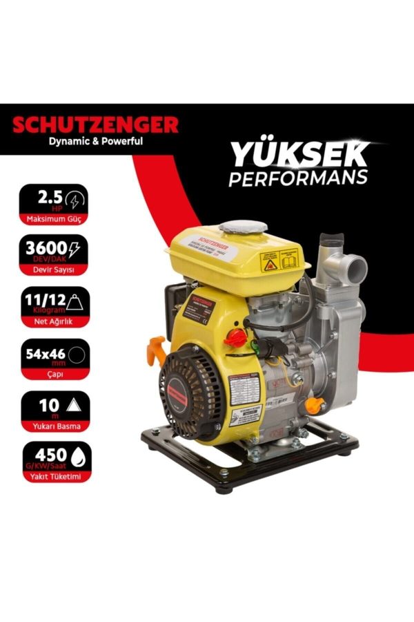 SCHUTZENGER Benzinli Su Pompası Sc-25a 1 Inç 4,5 Hp - Görsel 4