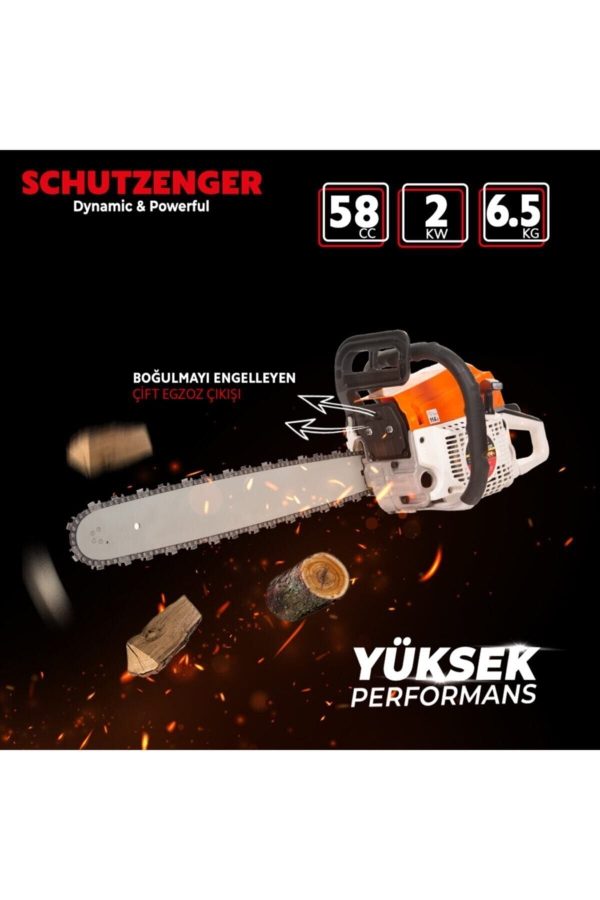 SCHUTZENGER Benzinli Ağaç Odun Kesme Motoru Sc-okm65220 - Görsel 4