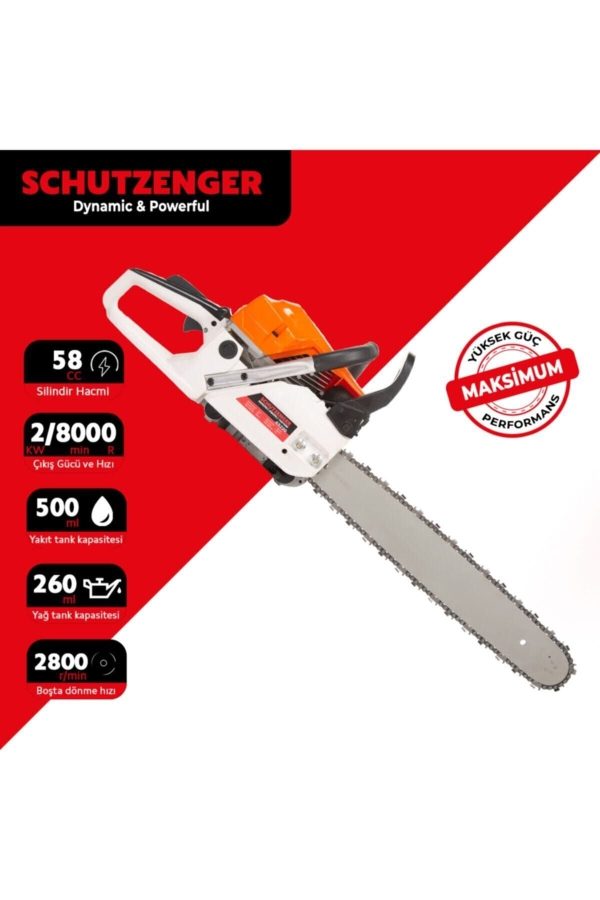 SCHUTZENGER Benzinli Ağaç Odun Kesme Motoru Sc-okm65220 - Görsel 6