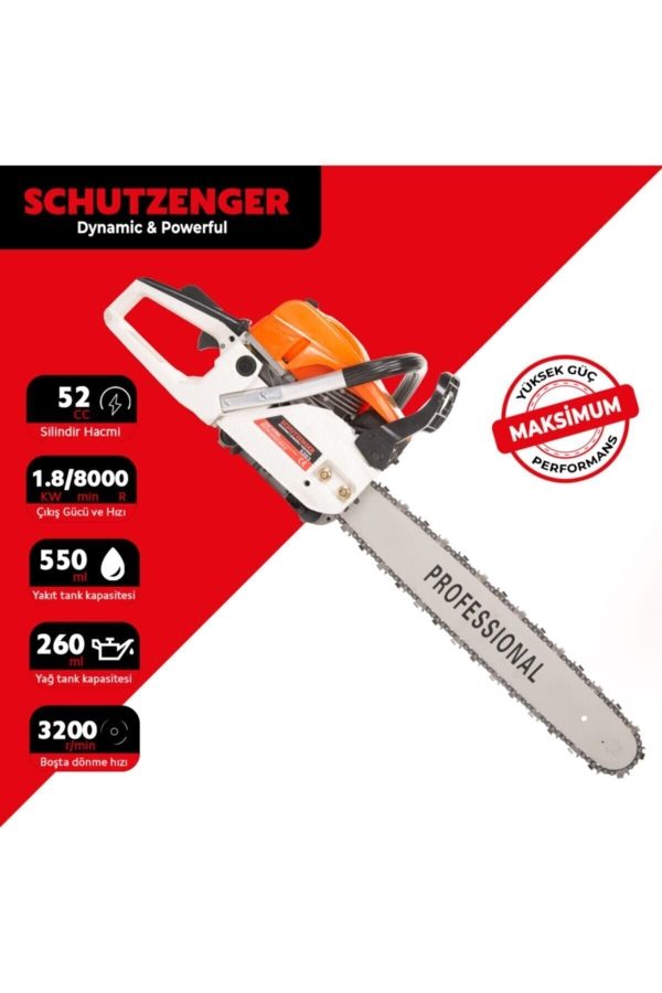 SCHUTZENGER Benzinli Ağaç Odun Kesme Motoru Sc-okm5203 - Görsel 6