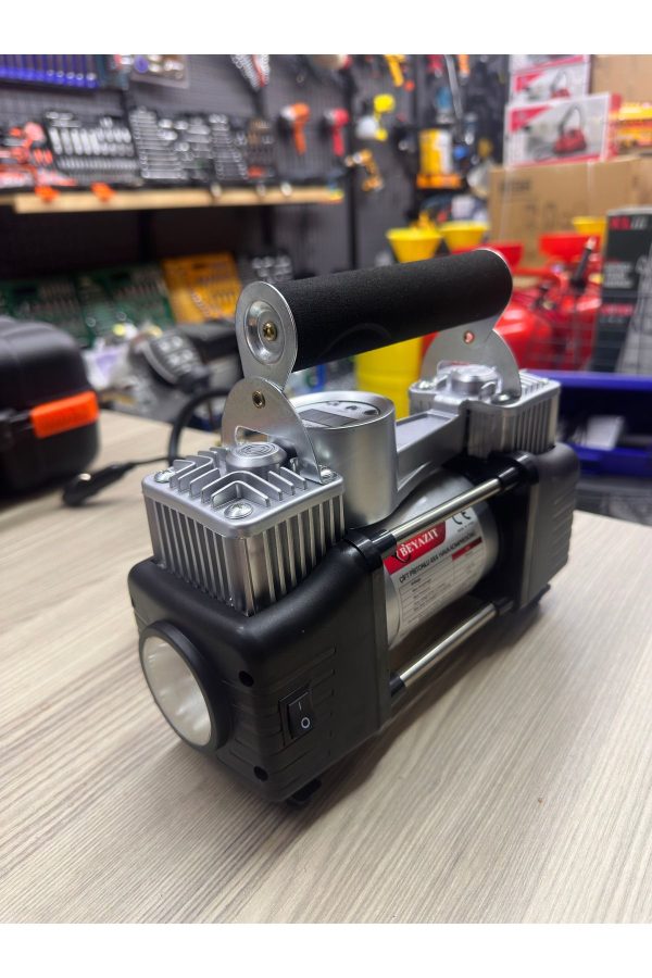 Dijital Ekran Çift Silindirli 12V 150PSI Oto Lastik Şişirme Pompası  Hava kompresörü Set - Görsel 4