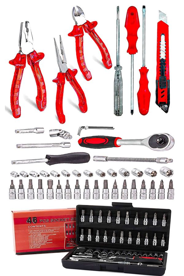 53 Parça Mini Lokma Takımı Otomatik Cırcırlı 1/4" Wrench Set Yüksek Kalite PENSE TAKIM Full Set