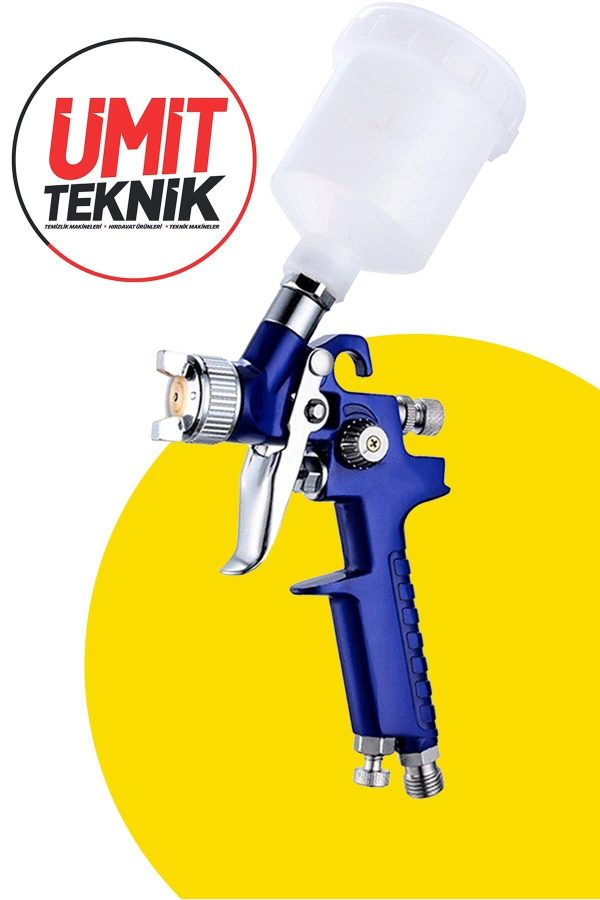 Üstten Depolu Metal Paslanmaz Profesyonel Detay Gölge Tabancası 120 Cc/0,8 Mm 15mt Hortum  jak Kit - Görsel 5