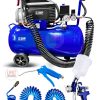 Bakır Sargı Motor Gölge Detay Tabancası 50LT 2 HP 1500 W Süper Hızlı Dolum Hava Kompresörü boya Set