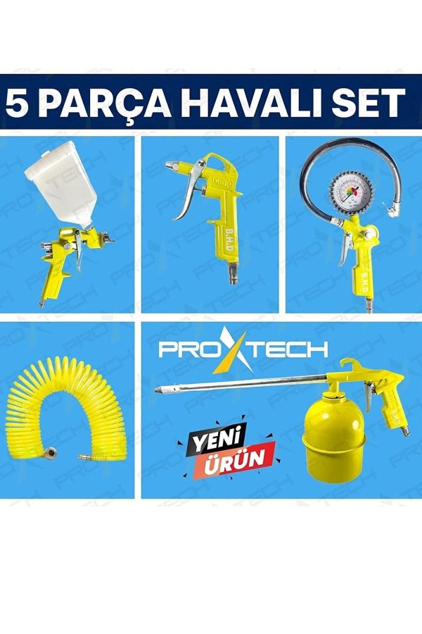 Profesyonel 24 Litre Çift Hava Çıkışlı 2 Hp 8 Bar 116psi Klk25 Hava Kompresörü 5 Parça Havalı Set - Görsel 2