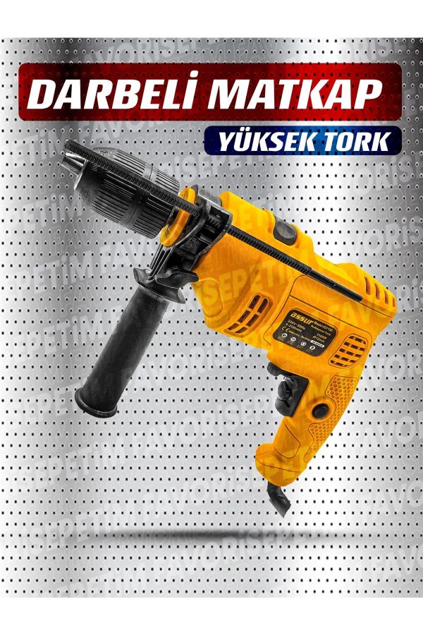 Proxtech Profesyonel Yüksek Tork Darbeli Full Bits Set Hediye 13 Mm 1100w Matkap - Görsel 3