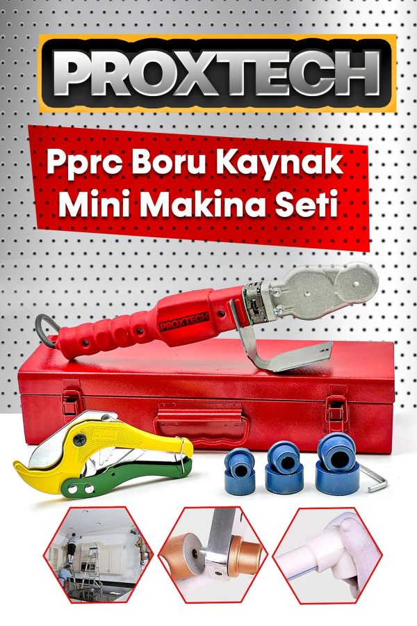 Proxtech Kaydırmaz Kalınlaştırılmış Metal Çanta Panel Pprc Boru Kaynak Mini Makina Seti Makas Hediye - Görsel 4