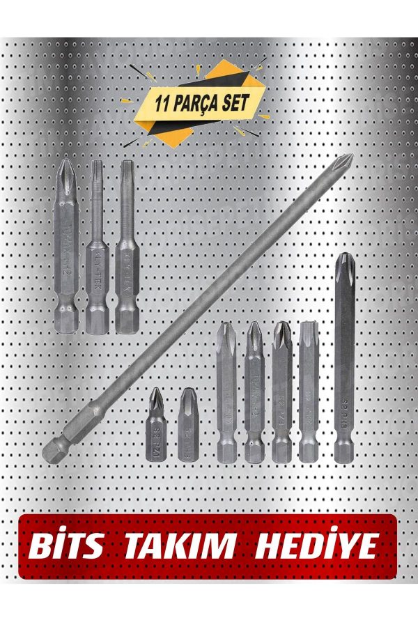 Proxtech Profesyonel Yüksek Tork Darbeli Full Bits Set Hediye 13 Mm 1100w Matkap - Görsel 4